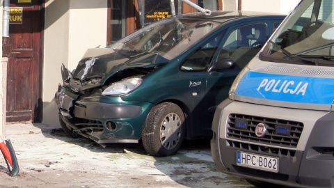 Pijany kierowca wjechał w rusztowania w centrum Bydgoszczy