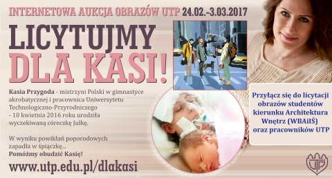 Charytatywna aukcja obrazów na rzecz Katarzyny Przygody