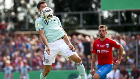 Puchar Niemiec - gol Lewandowskiego, skromna wygrana Bayernu