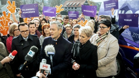 Robert Biedroń spotkał się z dziennikarzami w Bydgoszczy