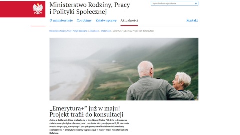 Resort rodziny i pracy opublikował projekt ustawy ws. świadczenia Emerytura