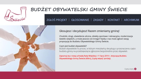 Budżet obywatelski gminy Świecie. Czas na wnioski od mieszkańców.