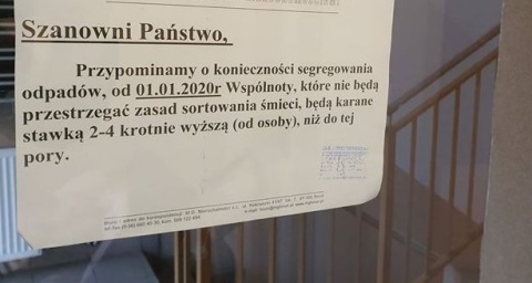 Będą karać tych, którzy nie segregują śmieci. Ostrzeżenia w blokach w Toruniu