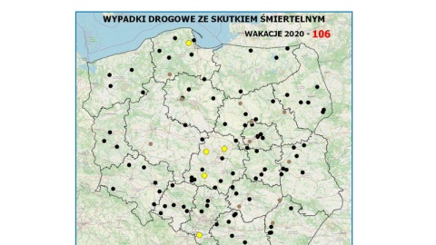 Kierowcy, jak najdalej od tej mapy Policyjne statystyki na żywo [link do MAPY]