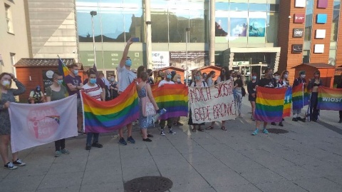 Protest przeciwko działaniom warszawskiej policji