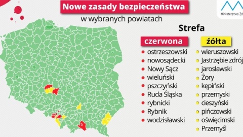 Koronawirus - kraj podzielony na strefy: żółte, zielone i czerwone