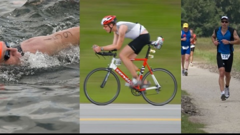 Triathloniści zmęczeni ale zadowoleni