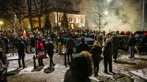 Trzy osoby zatrzymane podczas protestu ws. aborcji pod Trybunałem Konstytucyjnym