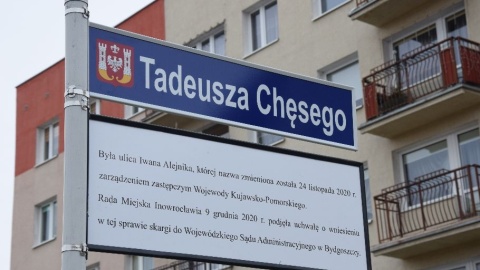 Ulica Alejnika czy Chęsego Urzędnicy znów zmienili tablice. Spór trwa