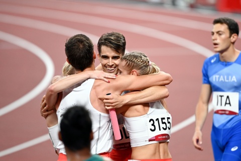 Polska sztafeta mieszana 4x400 m w finale z rekordem Europy