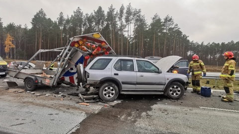 Wypadek trzech aut na S5. Droga była zablokowana [zdjęcia]