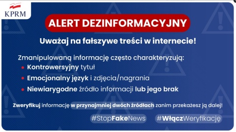 Alert w sprawie w sprawie dezinformacji