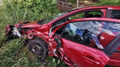 Samochody wypadły z drogi, są ranni. Poważny wypadek pod Grudziądzem