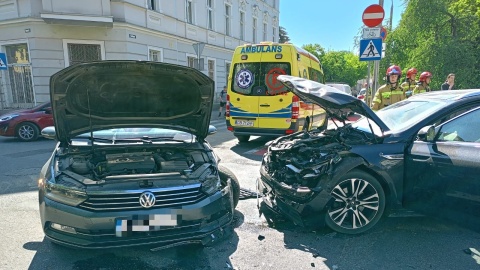 Kolizja na skrzyżowaniu Pomorskiej i Bocianowo w Bydgoszczy. Niedawno zmieniła się organizacja ruchu