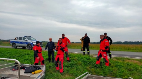 Bydgoscy policjanci pracują na terenach objętych powodzią/fot: KMP w Bydgoszczy