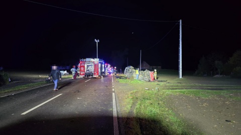 W poniedziałek wieczorem w miejscowości Podzamek Golubski zderzyły się dwa pojazdy/fot. materiały policji