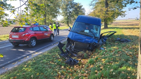 Śmiertelny wypadek w gminie Rypin. 28-letni kierowca opla zginął na miejscu/fot. Policja