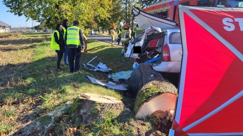 Śmiertelny wypadek w gminie Rypin. 28-letni kierowca opla zginął na miejscu/fot. Policja