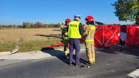 Śmiertelny wypadek w gminie Rypin. 28-letni kierowca opla zginął na miejscu/fot. Policja