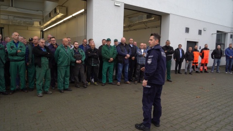 Wydział Transportu KWP Bydgoszcz: szkolenie z reagowania w czasie zagrożenia pożarowego/fot. KWP Bydgoszcz