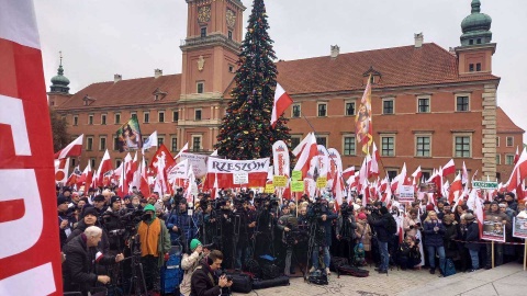 Protest w Warszawie/fot. Mirosława Chmielewicz