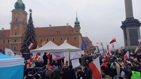 Protest w Warszawie/fot. Mirosława Chmielewicz