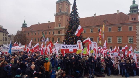 Protest w Warszawie/fot. Mirosława Chmielewicz