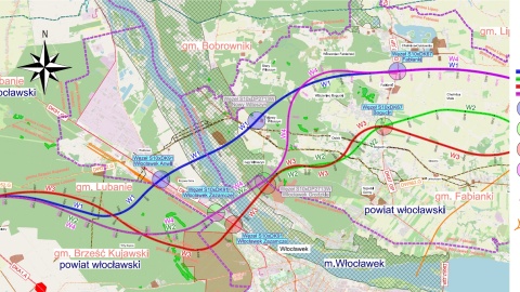 Głosowanie nad przebiegiem drogi S10 w okolicach Włocławka trwa do północy/mapka: wloclawek.konsultacjejst.pl/