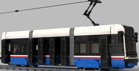 Motorniczy z Poznania zbudował z klocków Lego bydgoski tramwaj. Oto Swing [wideo]