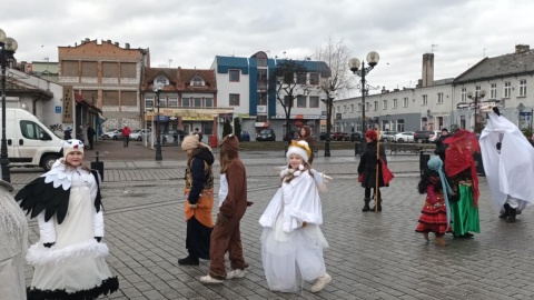 Tak wyglądało dziś tzw. chodzenie z kozą w Inowrocławiu. Fot. Marcin Glapiak